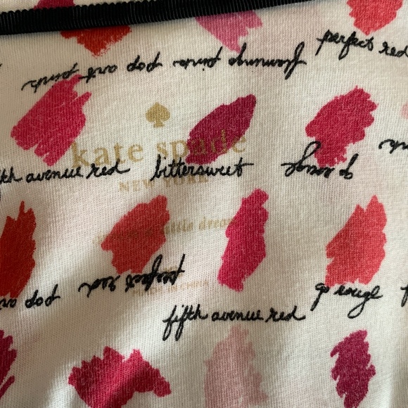 Kate Spade Womens Pajamas Set Button Top Crop Pant - Picture 9 of 10